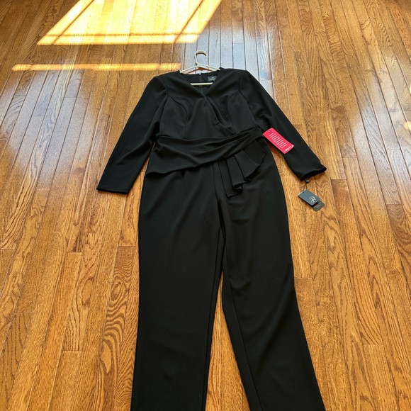 Adrienne Papell Drape Waist Jumpsuit - Picture 5 of 5